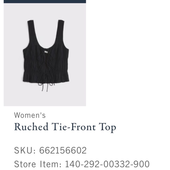 Ruched tie front top - Abercrombie & Fitch - Picture 2 of 3